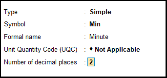 Simple Unit Create in Tally Prime