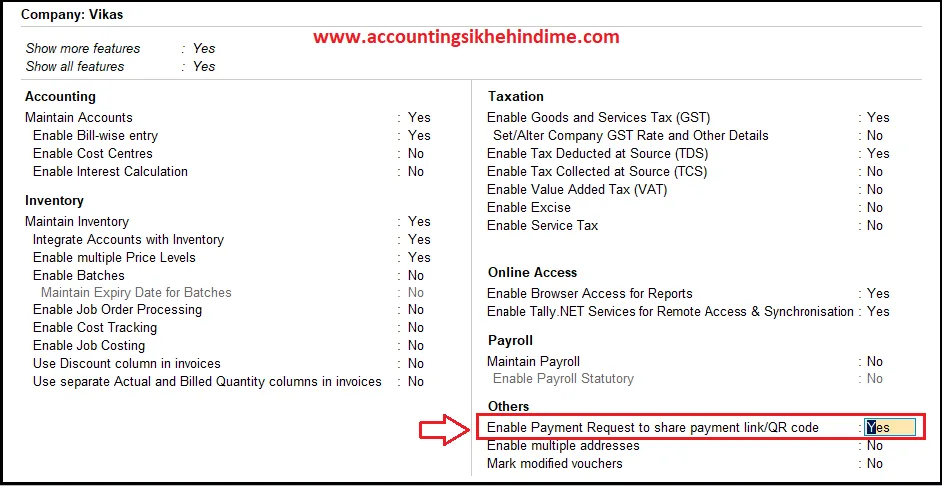 Payment Request Features Enable कैसे करे। 