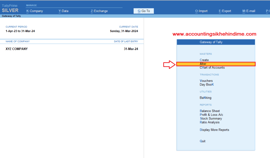 Zero Value Transaction In Tally Prime In Hindi 2024 Accounting   Screenshot 216 1024x599 