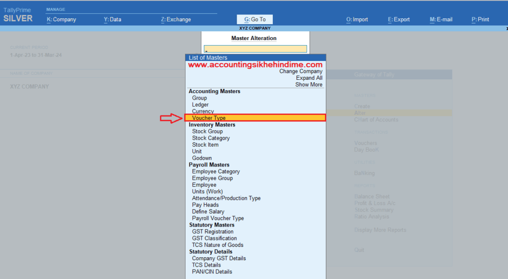 Zero Value Transaction In Tally Prime In Hindi 2024 Accounting   Screenshot 217 1024x563 